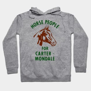 Jimmy Carter Retro Political Campaign Button Horse People For Carter & Mondale Hoodie